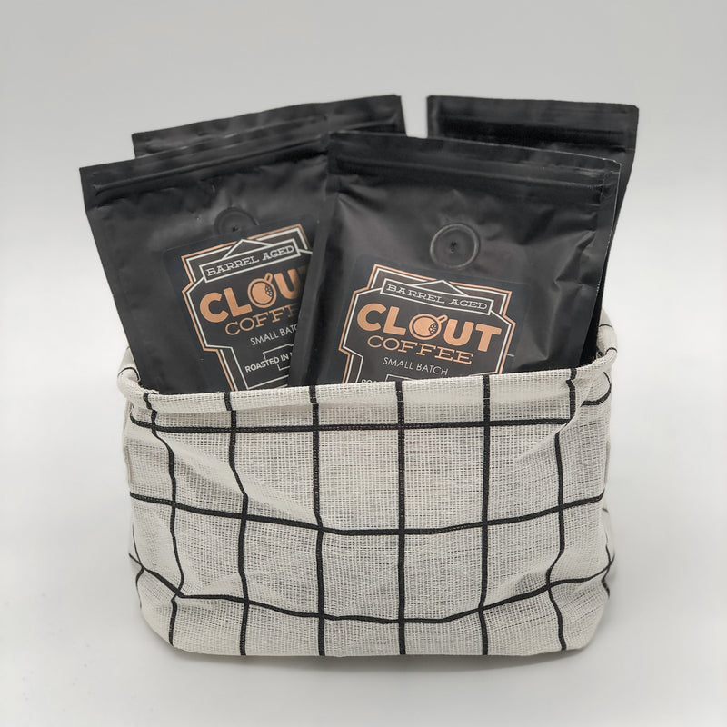 Barrel Aged Coffee Variety Sampler | Clout Coffee | Bourbon Rum Rye Whisky 