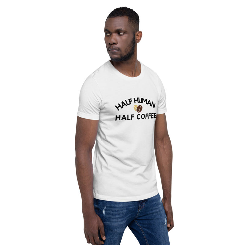 Half Human Half Coffee Light Unisex T-shirt